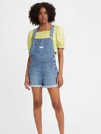LS VINTAGE WOMENS SHORTALLS Indigo Minute - Medium Wash