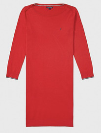 TH  BOATNECK DRESS Primary Red