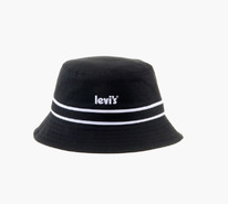 LS POSTER LOGO BUCKET HAT Black