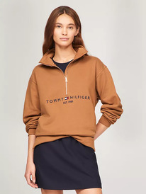 TomH Half-Zip Embroidered Logo Sweatshirt Golden Rays