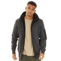 Mandmdirect Bench Mens Avett Knitted Hoodie Charcoal Marl