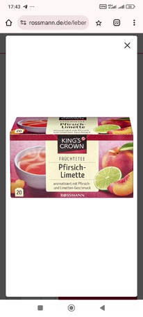 rossmann KINGS CROWN Frchtetee Pfirsich-Limette