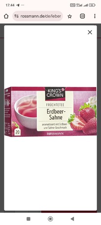 rossmann KINGS CROWN Frchtetee Erdbeer-Sahne