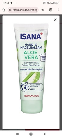 rossmann ISANA Hand- & Nagelbalsam Aloe Vera