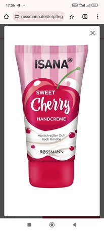 rossmann ISANA Handcreme Sweet Cherry