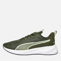 Mandmdirect Puma Mens Flyer Lite 3 Neutral Running Shoes Dark Olive/ White/Fizzy