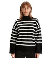 outlet46 Damen Strick-Pullover gestreifter Feinstrick-Pulli mit weiten Ärme