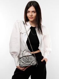 LACCOMA сумка НИM266-зебра натуральная кожа хлопок LACCOMA сумка НИM266-зебра натуральная кожа хлопок