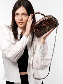 LACCOMA сумка НИM266-леопард серый натуральная кожа хлопок LACCOMA сумка НИM266-леопард серый натуральная кожа хлопок