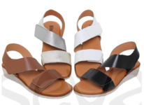 sevacalzados Blusandal Damen Ledersandalen 24825BLU