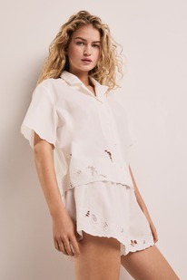hm Pyjama mit Broderie Anglaise